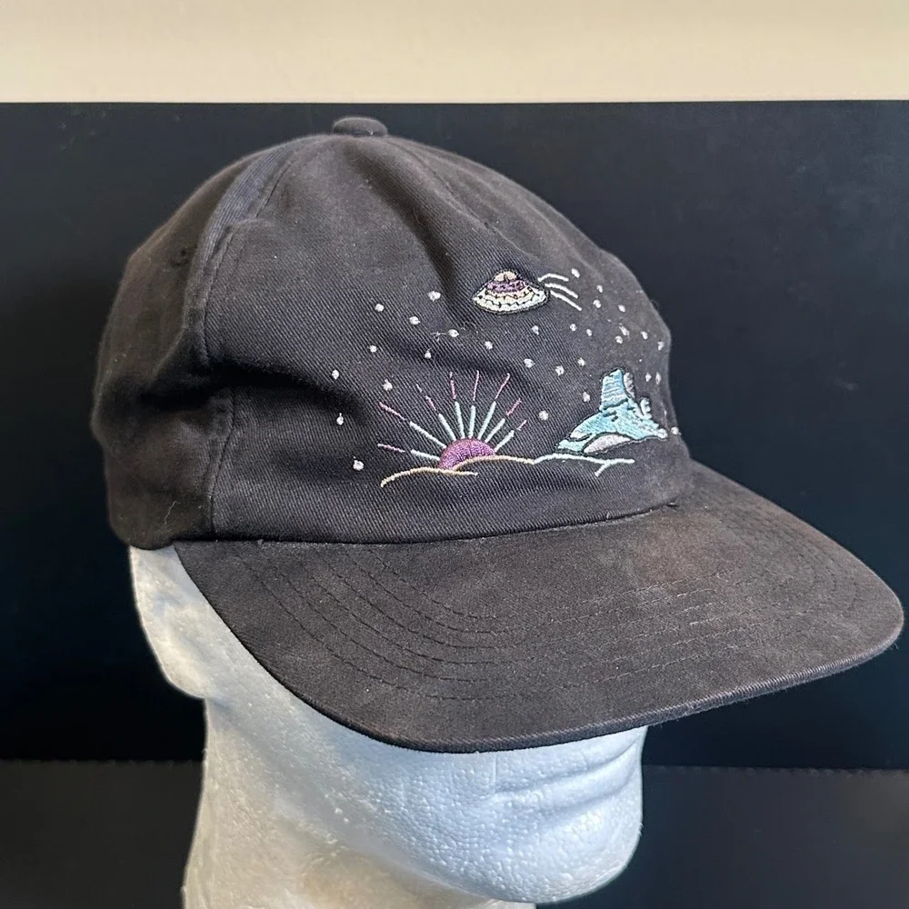 Howler Brothers Black UFO Space Desert Embroidered Snapback Hat Mens Cap